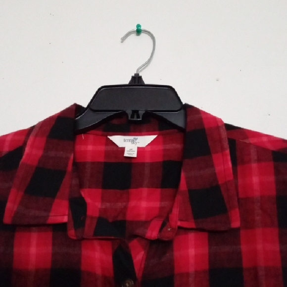 Terra & Sky Red and Black Checkered Shirt - Picture 6 of 6